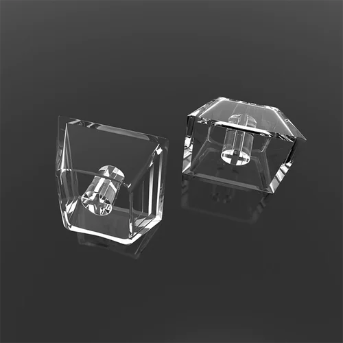 Imagen 2 del producto Nuevo perfil Cherry PC transparente Keycap R1 R2 R3 R4 teclado mecánico de altura 1U 1X tapas de teclas de cristal personalizadas en blanco flecha WASD retroiluminada