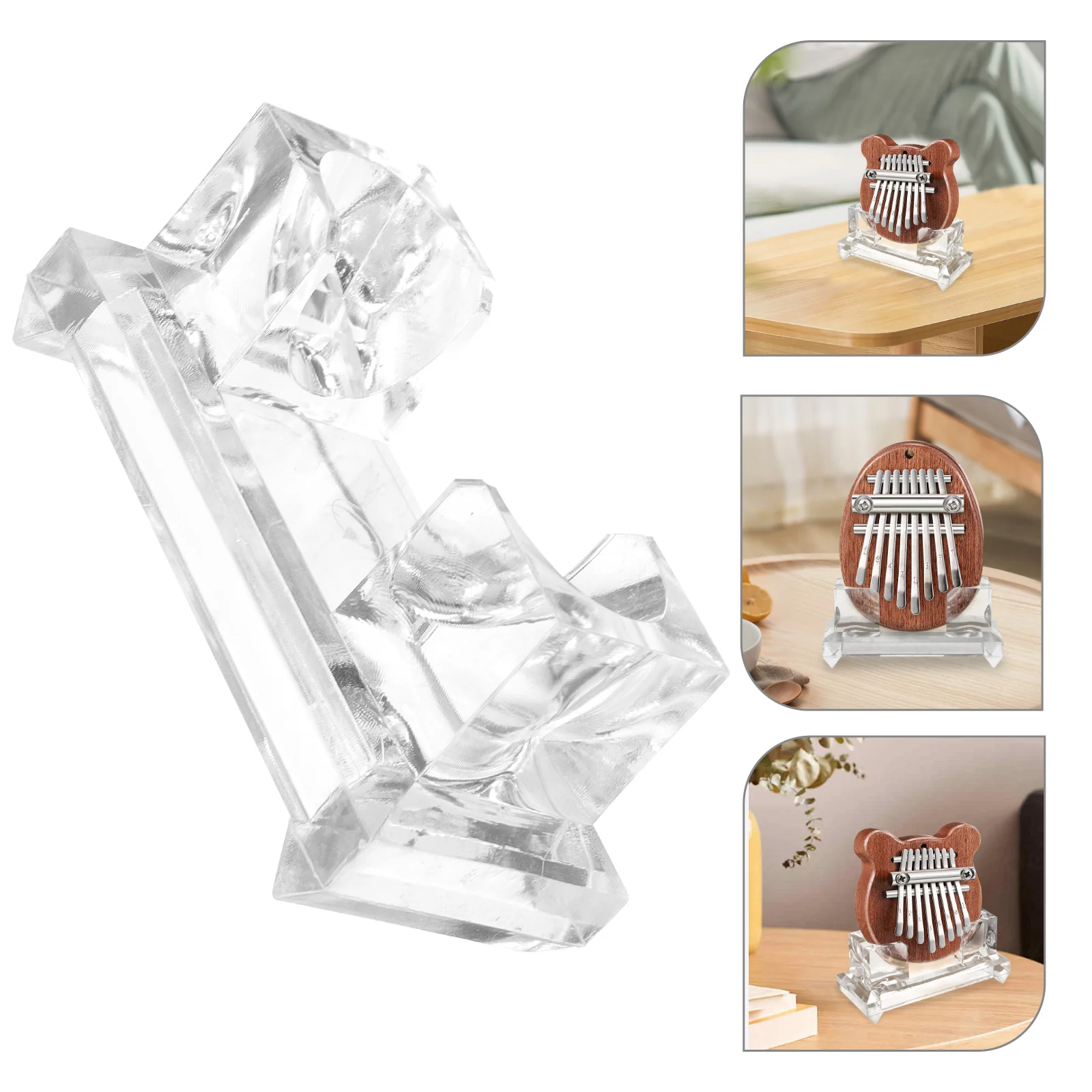

2 Pcs Eight-Music Piano Stand Kalimba Display Rack for Collections Holder Thumb Acrylic Bracket Compact Classrooms Elegant