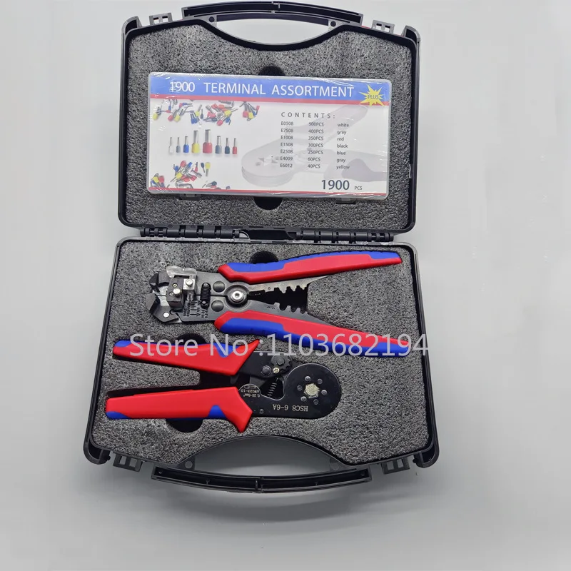 New Automatic Wire Stripper 6-4/6-6 Wire Crimper Combination Suit Multi-Functional Cable Cutters Terminal Crimping Pliers