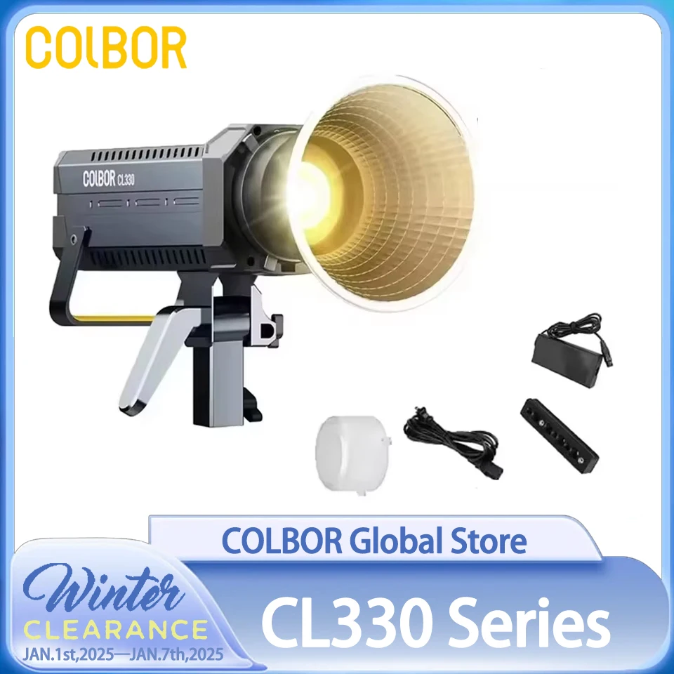 COLBOR CL330 Photography COB Lighting Kit Led Video Light for Camera VS Amaran 200X 200D Photo Studio