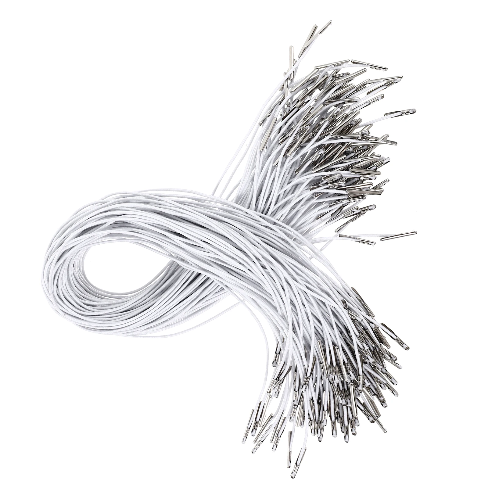 Elastic Cord String Barbed Metal Drawstring Stretch Sewing Ropes Band Barbs Rope Round Thread White Cords Loop Flat Hoodie Ear