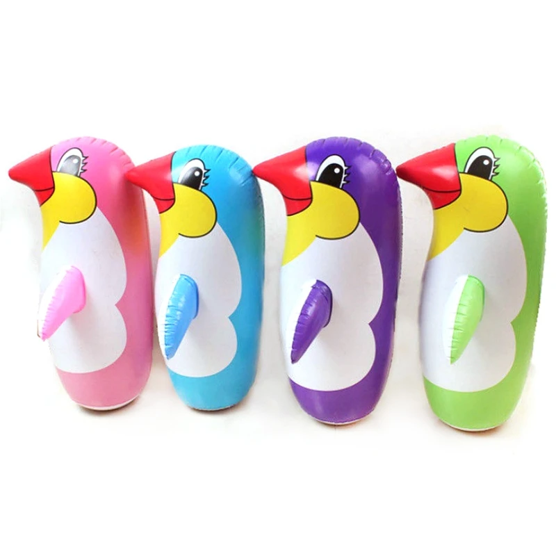 

Y1UB 36cm/45cm/70cm PVC Inflatable Toy Cartoon Penguin Tumbler Children Gift