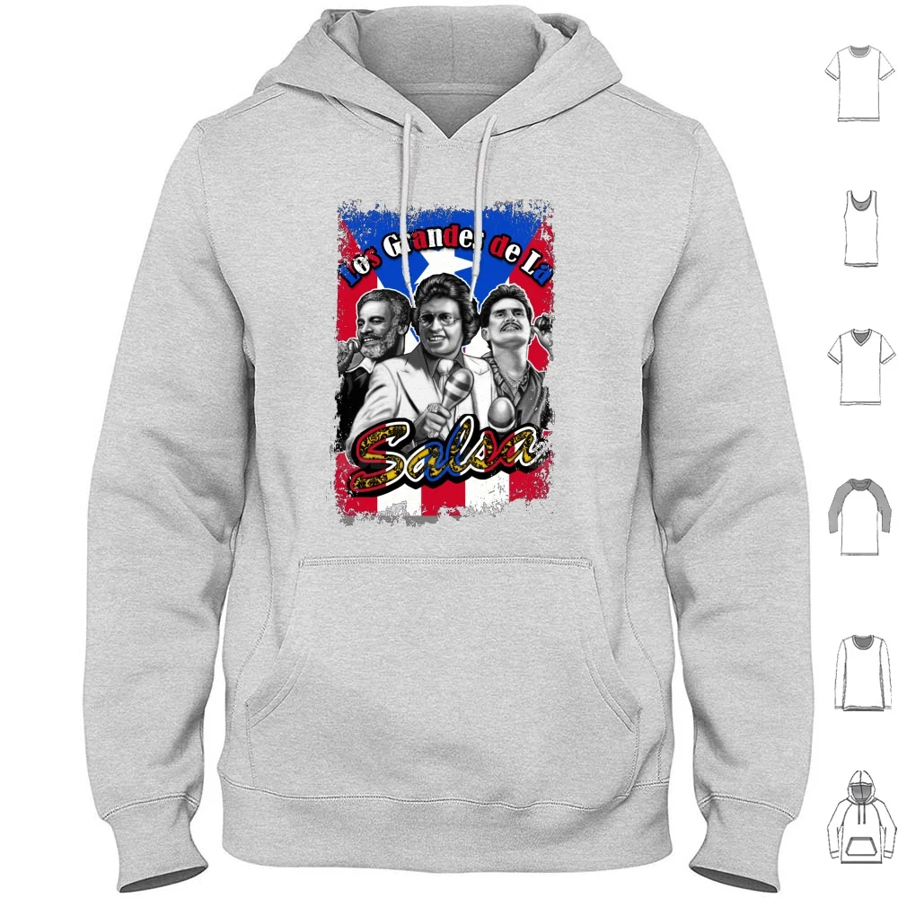 Los Grandes De La Salsa Hoodie Cotton Long Sleeve Salsa Music Singer Cuban Lavoe Rumba