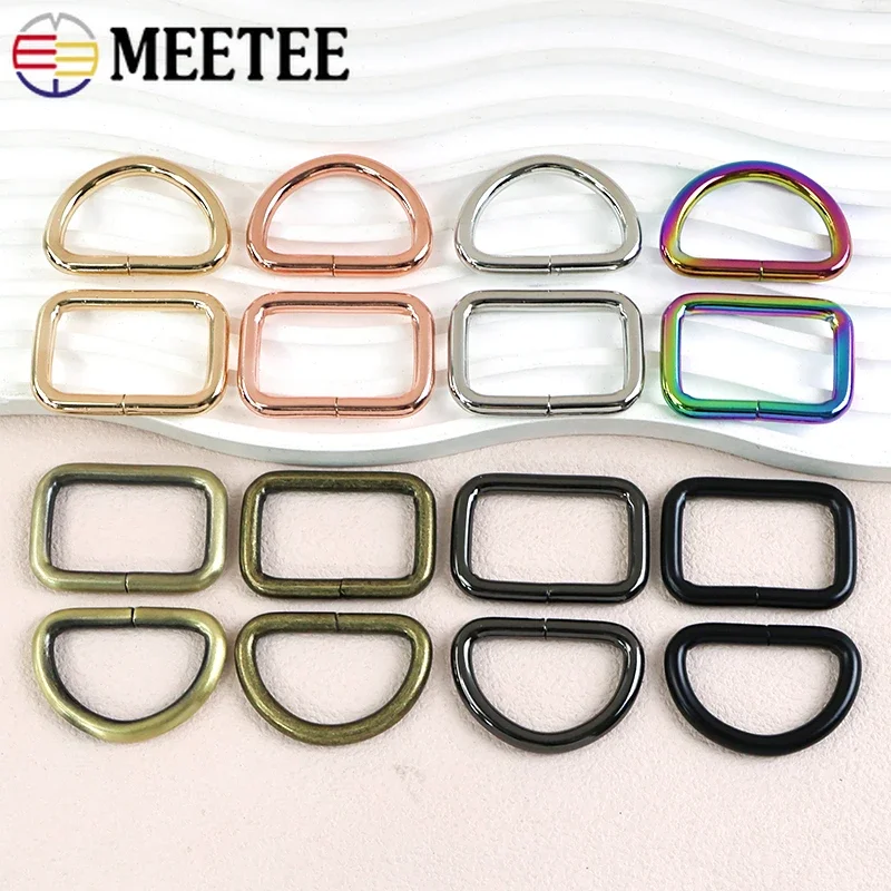 

10/20Pcs 16-50mm Metal Buckle for Bags Strap Webbing Adjuster Clasp O D Ring Dog Collar Connector Hooks DIY Hardware Accessories
