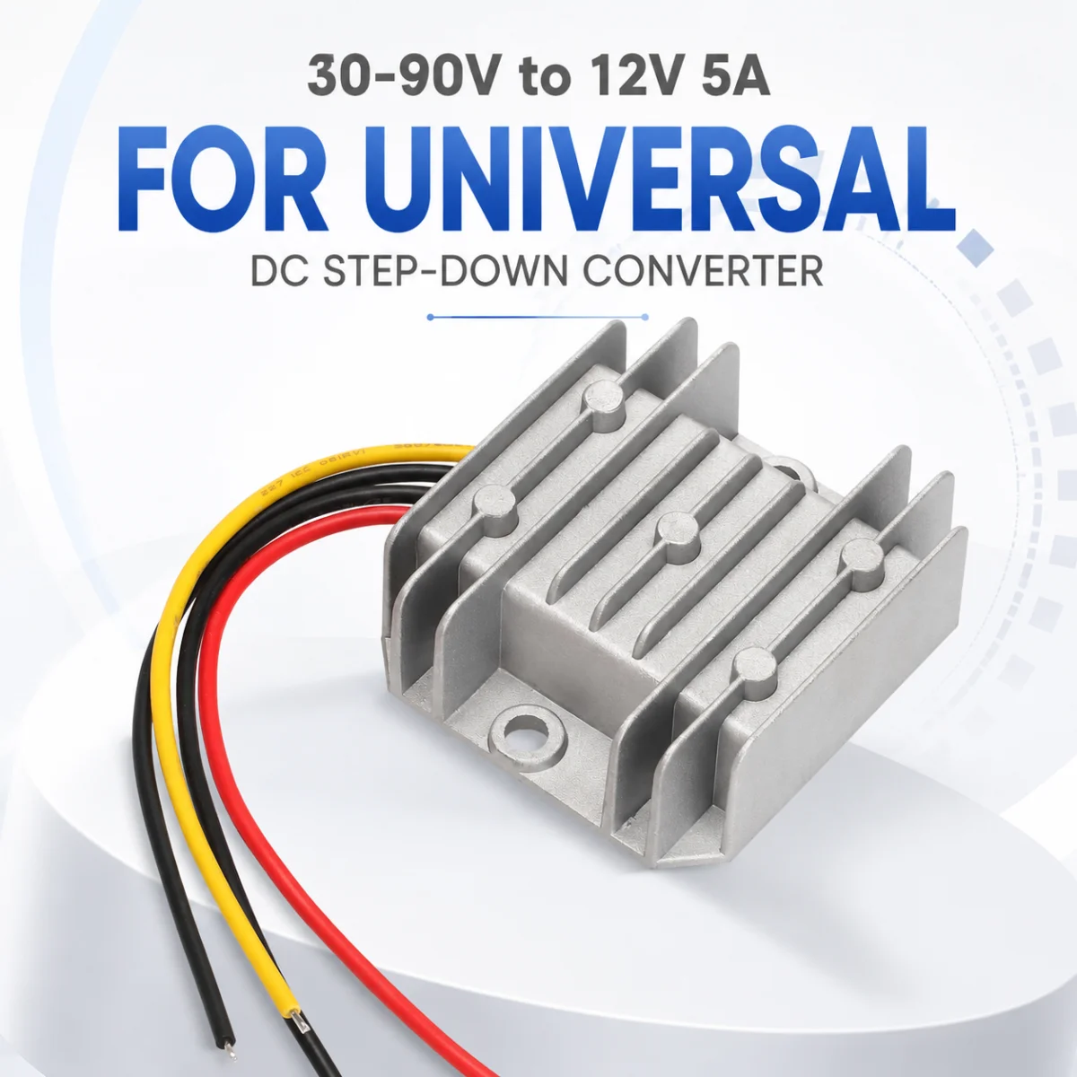 30-90V to 12V 5A 4L Aluminum DC Step-Down Converter Voltage Regulator Power Module