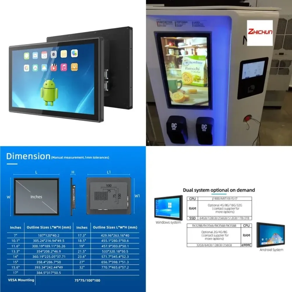 Industrial 10-inch Android Tablet 2xRS232 Embedded Wall Mount RK 3566 32g Automation Control Panel PC New