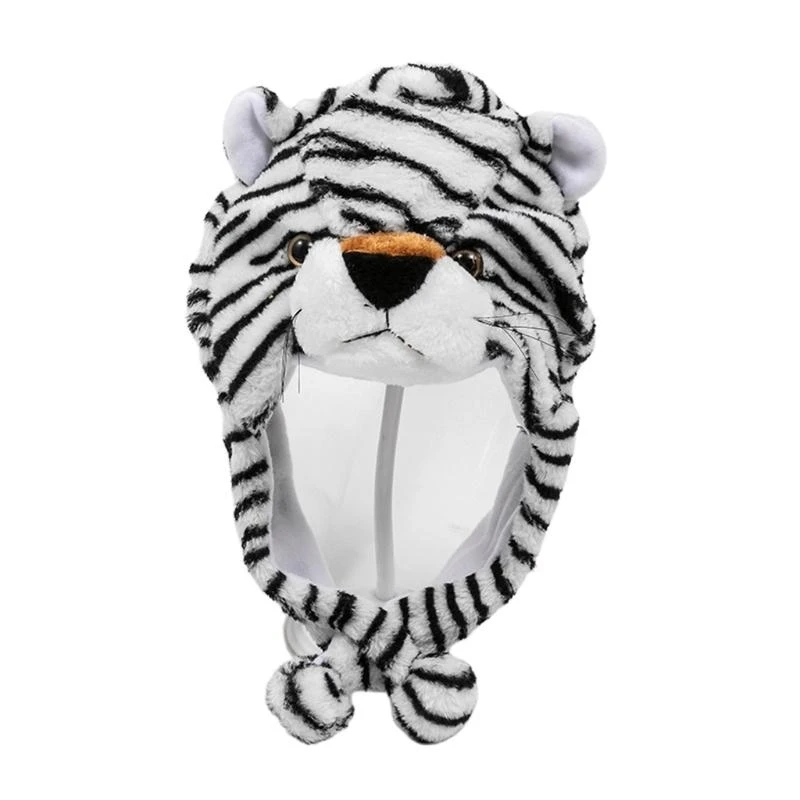 أزياء الهالوين كوسبالي قبعة حيوانات دافئة أغطية رأس كرتونية مقاومة للرياح قطيفة دافئة الأداء دعائم تزيين الحيوانات الأليفة #1