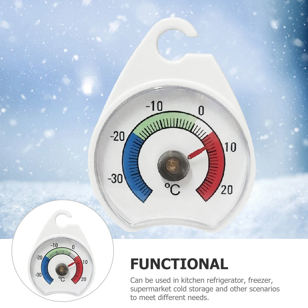 

Plastic Refrigerator Thermometer Food Temperature Gauge Clear Display Kitchen Fridge Freezer Commercial Cold Storage Precision