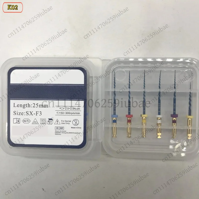 LD_Niti Heat Activation Blue Rotary Root Canal Files SX-F3 Length 25mm Assorted Set with 5 Boxes