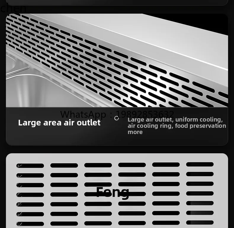 HXL وعاء بارد تجاري، وعاء عرض الدجاج، خزانة طعام مطبوخة، خزانة حفظ الطعام الطازج، ثلاجة الفاكهة