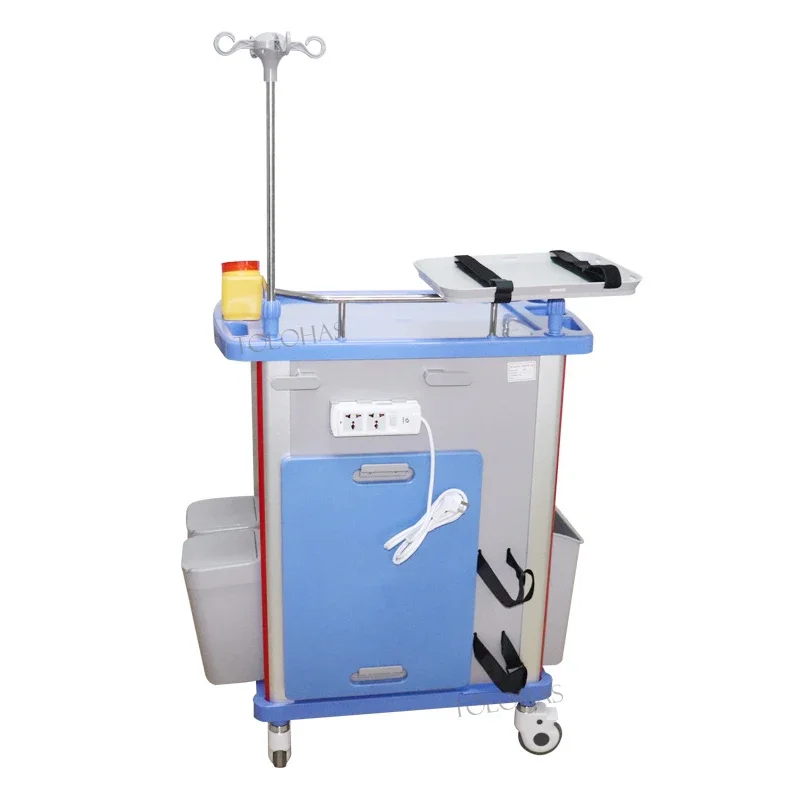 LHRC9 Hospital Furniture Emergency Trolley Cart Medical ABS