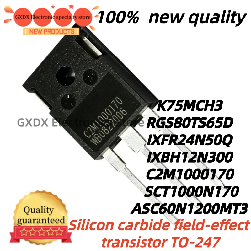 1/5pcs 100% New Quality K75MCH3 RGS80TS65D IXFR24N50Q IXBH12N300 TO247 C2M1000170 SCT1000N170 ASC60N1200MT3 TO-247
