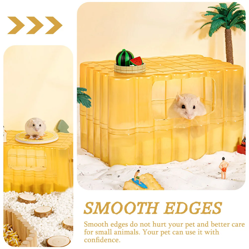 

Cookie Shaped Urine Sand Basin Clear Durable Small Animal Bathtub Breathable Odor Free Hamster Chinchilla Bath Container