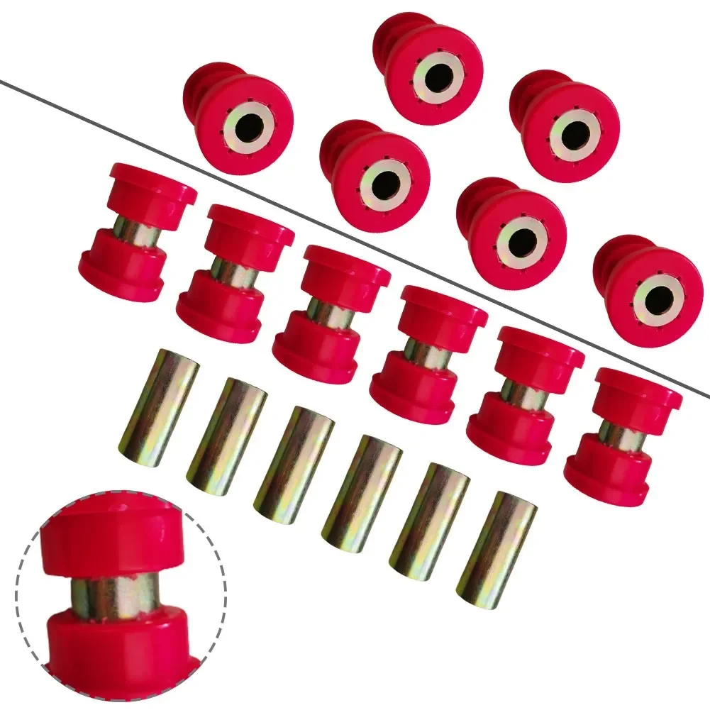 Complete Set Of Bushings For Lower Rear Control Arms Of For HONDA Civic EG/EK Series Red Polyurethane Material