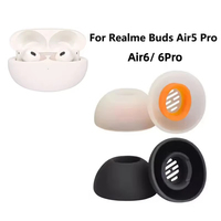 Silicone Eartips for Realme Buds Air6 6Pro Bluetooth Earphone Soft Ear Tips Case Covers for Buds Air5 Pro Earbuds Accessories