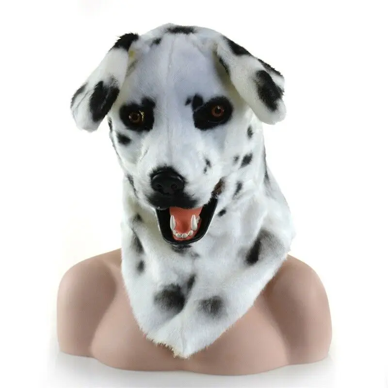 Dalmatians Dog Mascot Costume Can Move Mouth Head Suit Halloween Outfit Adult  Xmas Easter Carnival  Animals