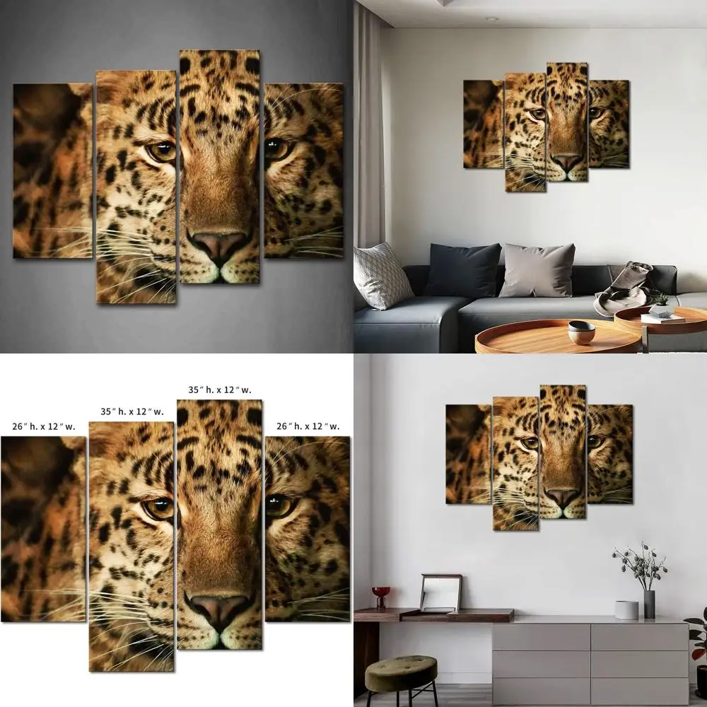 

Modern Leopard and Cheetah Canvas Art for Home Decor: Animal Prints on Canvas