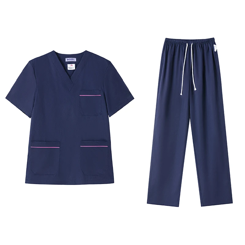 

Ночной докторский orm Стоматологический скраб-костюм Оральная больница Операционная комната Гинекологическая хирургия Палата Синий комплект с V-ne