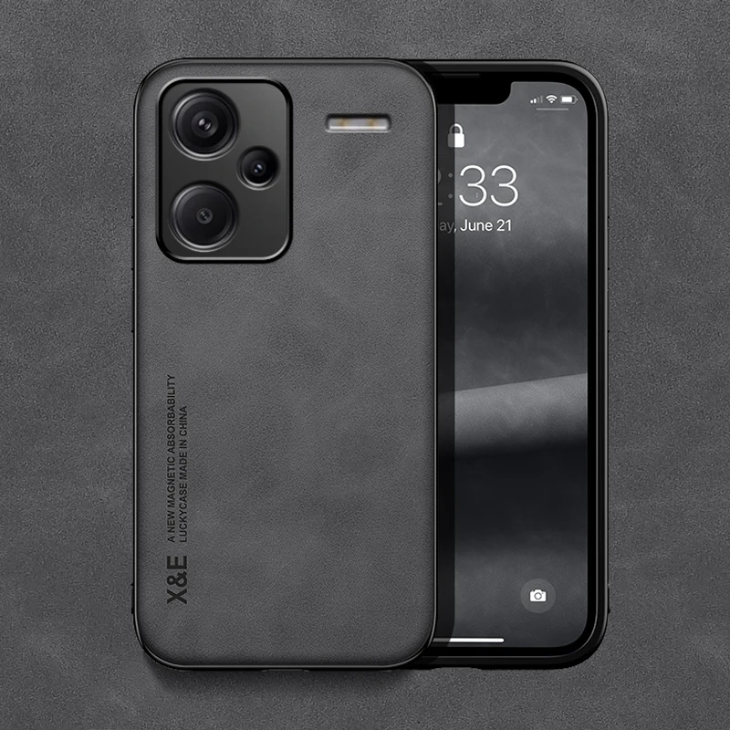 حافظة جلدية مغناطيسية لهاتف Xiaomi Redmi Note 13 Pro Plus 5G 4G إصدار Note13 13Pro ProPlus 13ProPlus تدعم أغطية تثبيت السيارة #1