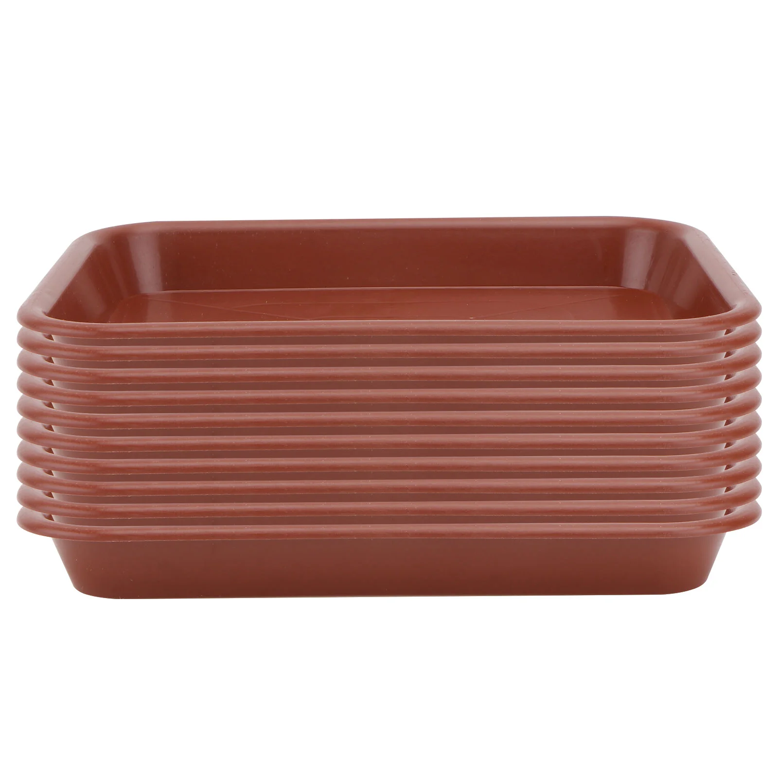 

10 Pcs Rectangular Tray Flowerpot Water Plate Base Plastic Plant Pots Faceplate