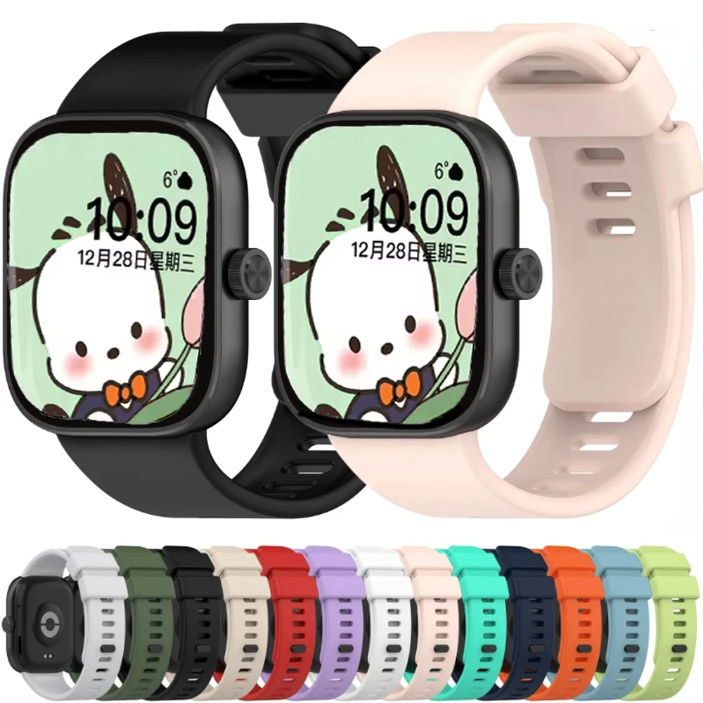 Silikonarmband für Redmi Watch 6 5 4 Smartwatch-Zubehör Offizieller Ersatzriemen Armband Ersatzband Xiaomi Mi Band 8 9 Pro
