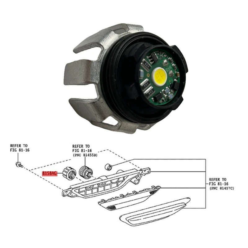 Rear LED Reversing Light Bulb 81679F4010 8158AG For Honda C-HR CHR 2016- Turn Signal Taillight Module LED RR Combination Parts