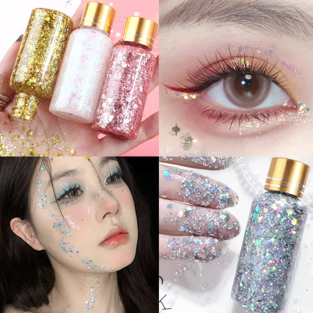 30 مللي لامع الحرباء بريق جل الوجه الجسم حورية البحر الترتر للعيون الشفاه الشعر ماكياج حفلة موسيقى مهرجان حفلة تنكرية 6 اللون #5