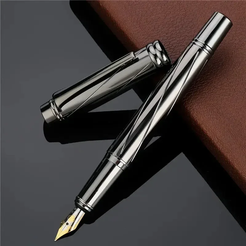 new-high-quality-metal-calligraphy-fountain-pen-luxury-signature-silver-plating-ink-pen-nib-school-office-stationery-supplies-03