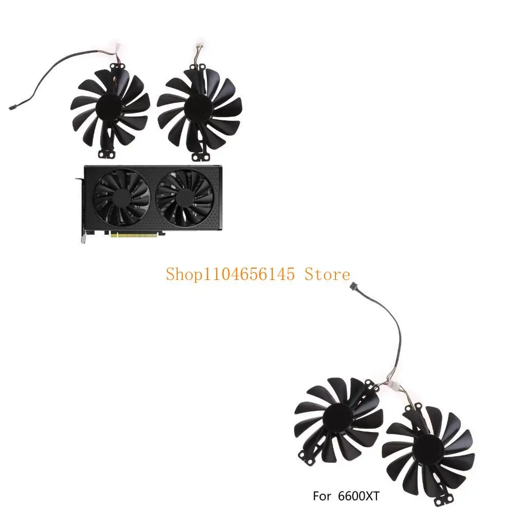 

5asd FY010010M12LPA FDC10U12S9-C RX6600 6600XT Графический вентилятор для XFX Radeon RX6600