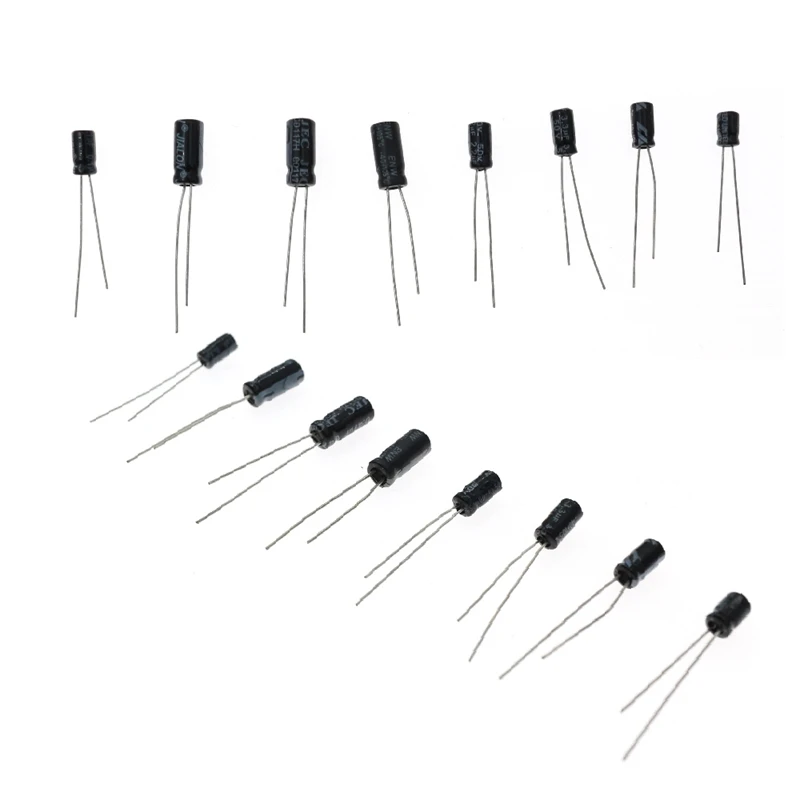 630PCS 24 Kinds Electrolytic Capacitors 0.1UF-1000UF Capacitor Kits