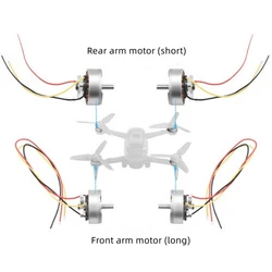 Drone anteriore posteriore lungo linea corta motore positivo e negativo per parte di riparazione di ricambio del motore del braccio di alimentazione Dji Fpv