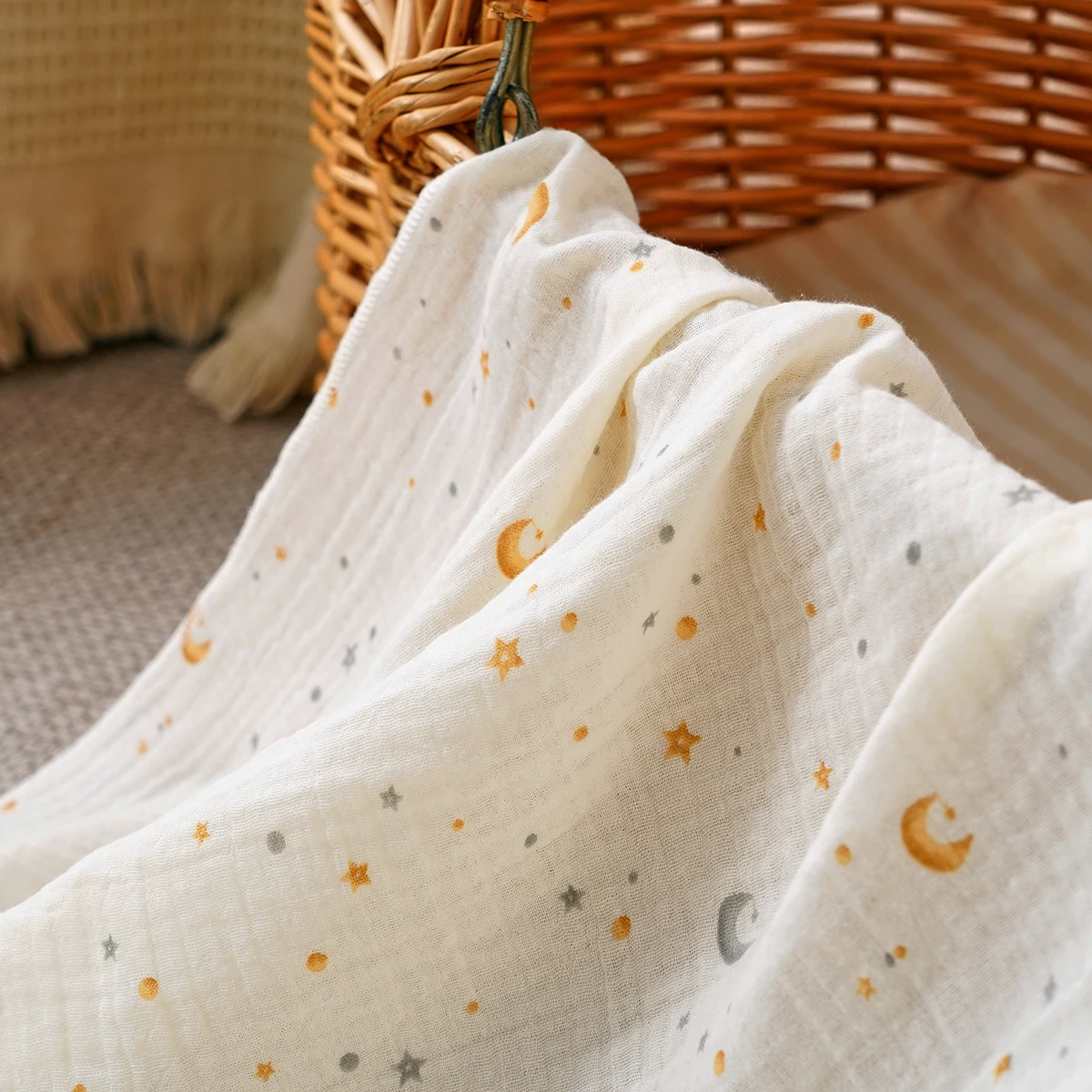 جديد 100% القطن تنفس الوليد التفاف الطفل الشاش قماط بطانية الرضع منشفة استحمام حجم 80x80 سنتيمتر #3