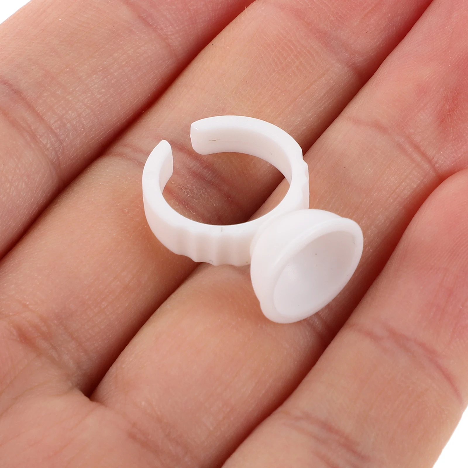 

500 Pcs Tattoo Tool Set Ink Holder Ring Disposable Cup Rings Plastic Eyelash Extension Tools