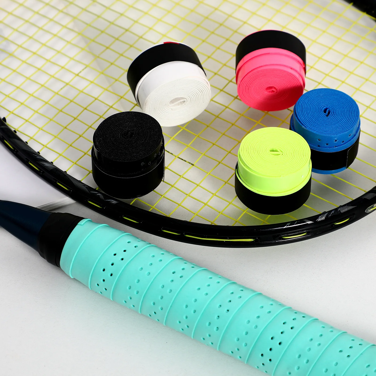 

6 Rolls Badminton Racket Grip Tape Tennis Overgrip Pickleball Handle Wrap Replacement for Paddle Sports Gear
