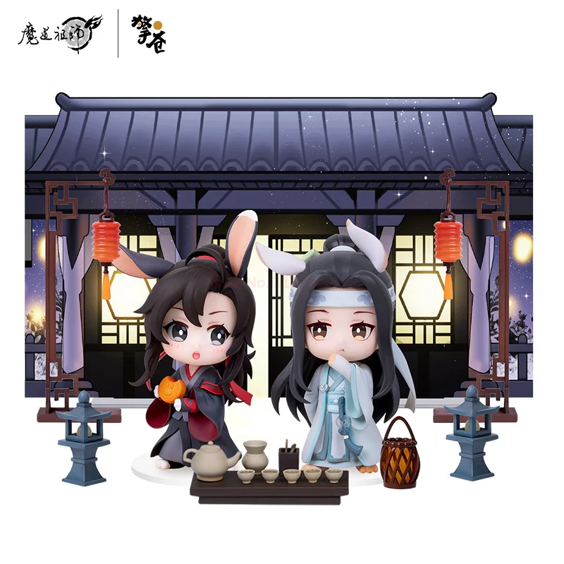 

Genuine Mo Dao Zu Shi Action Figures Wei Wuxian Lan Wangji Night Candle Stays On The Moon Figure Q Ver Model Doll Toys Gift