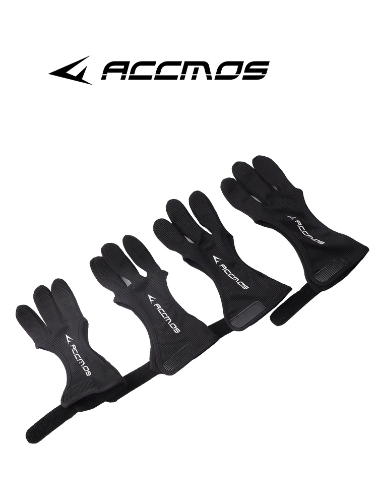 Archery 3 Fingers Glove Hand Guard Protector S/M/L/XL Breathable Outdoor Archery Shooting Hunting Accessory