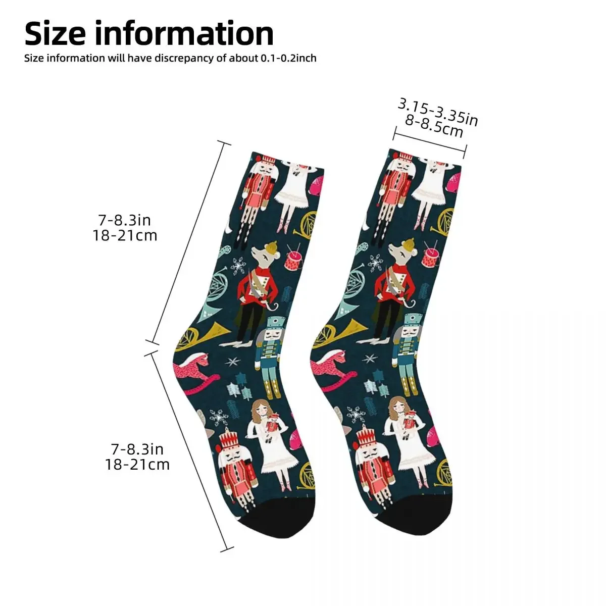 Nutcracker Ballet By Andrea Lauren Socks Harajuku High Quality Stockings All Season Long Socks Accessories for Unisex Gifts