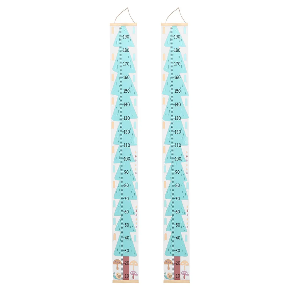 2Pcs Elegant Growth Chart Wall Height Measuring Tool Modern Peel Stick Design Feet Scale for Room Playroom Classroom