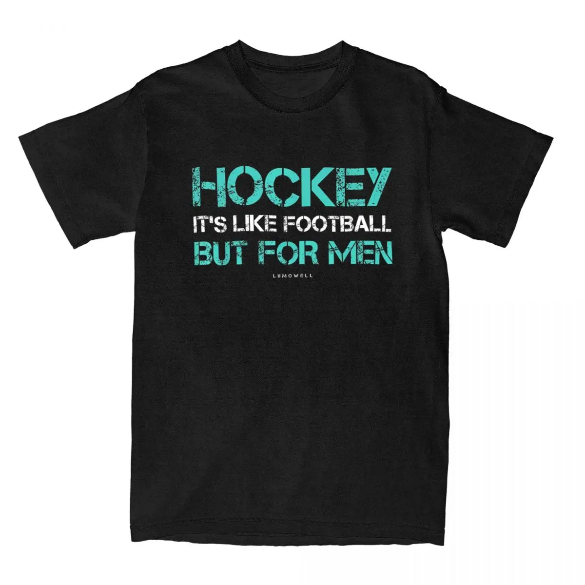 Hockey It's Like Football But For Men Funny Hockey T Shirt for Men 100% Cotton Creative T-Shirt Hockey Team Tees Clothes Summer