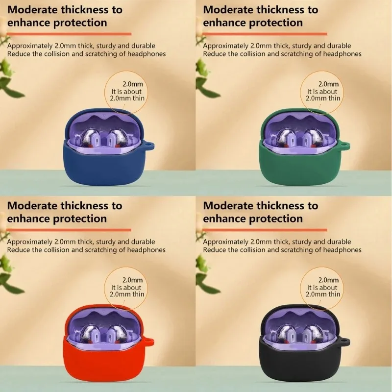 حقيبة حمل مقاومة للخدش ومضادة للصدمات مناسبة لسماعات الرأس JBL Tune Beam 2 وغطاء ناعم مقاوم للغبار وغطاء من السيليكون قابل للغسل #4