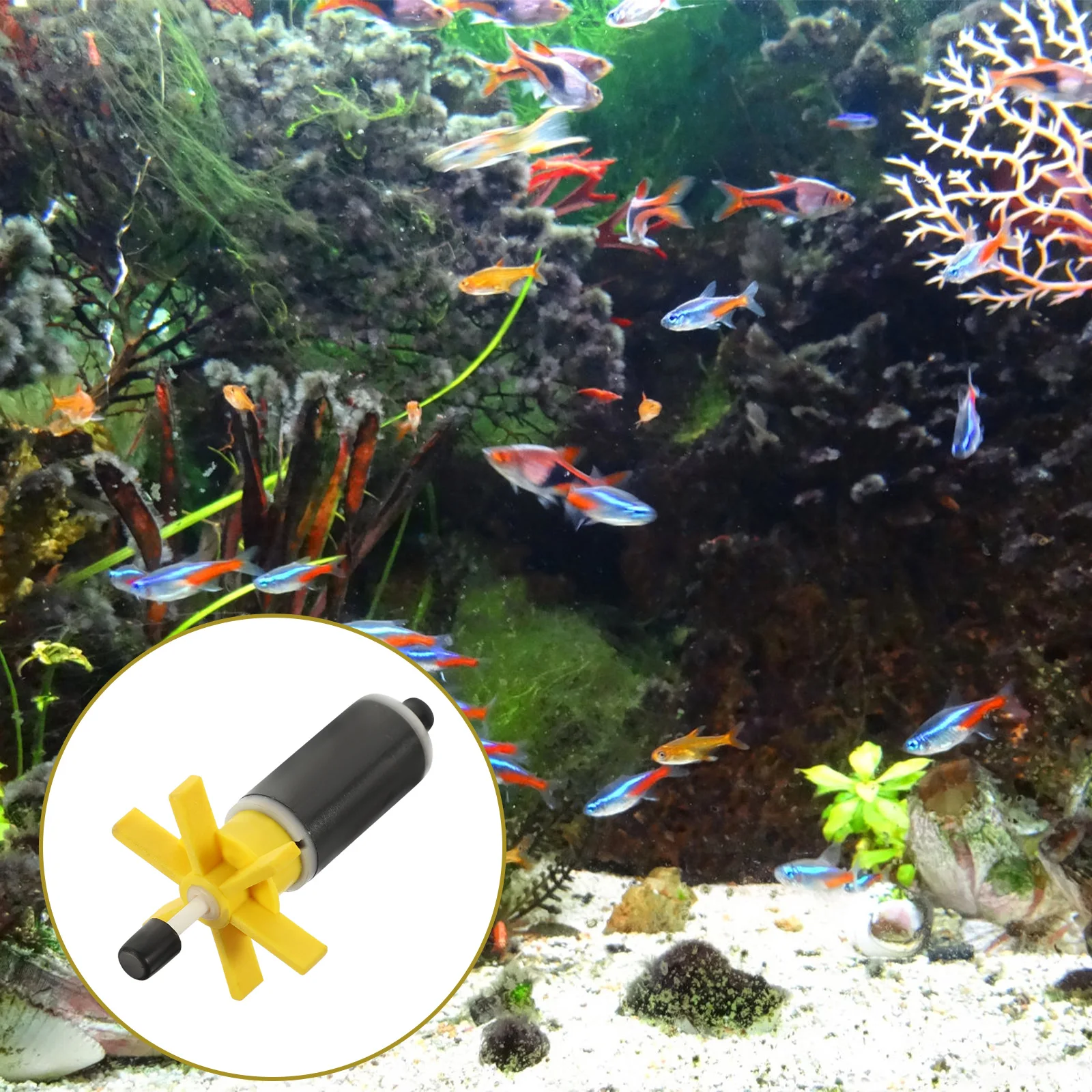 

Submersible Impeller Replacement Rotor For Water Pump Aquarium Filter Pump Impeller With Shaft Efficient Easy