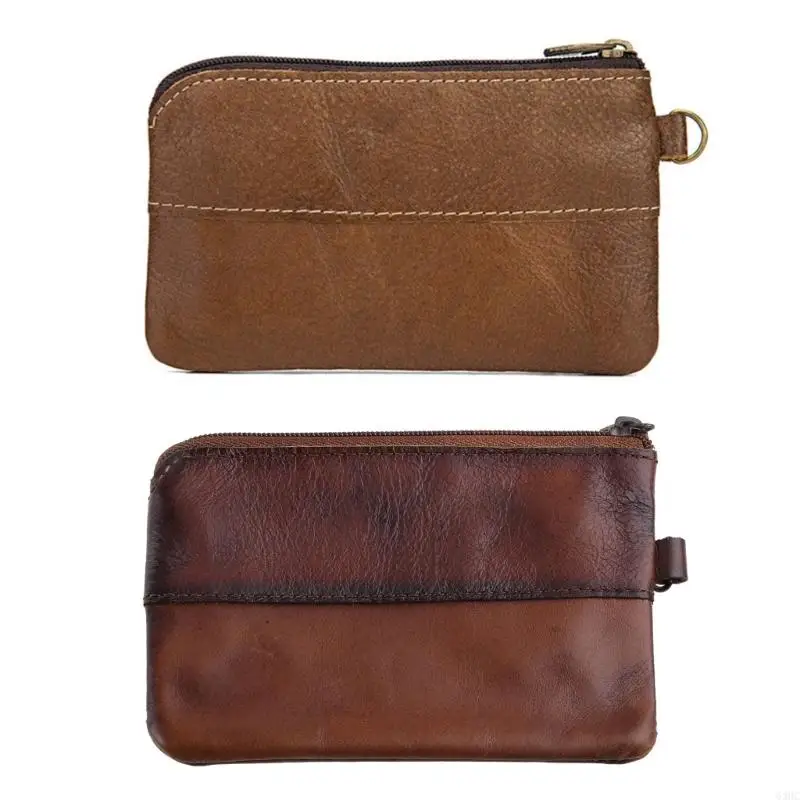 

63HC Fashion Women Men Leather Coin Purse Card Wallet Clutch Zipper Small Change Bag