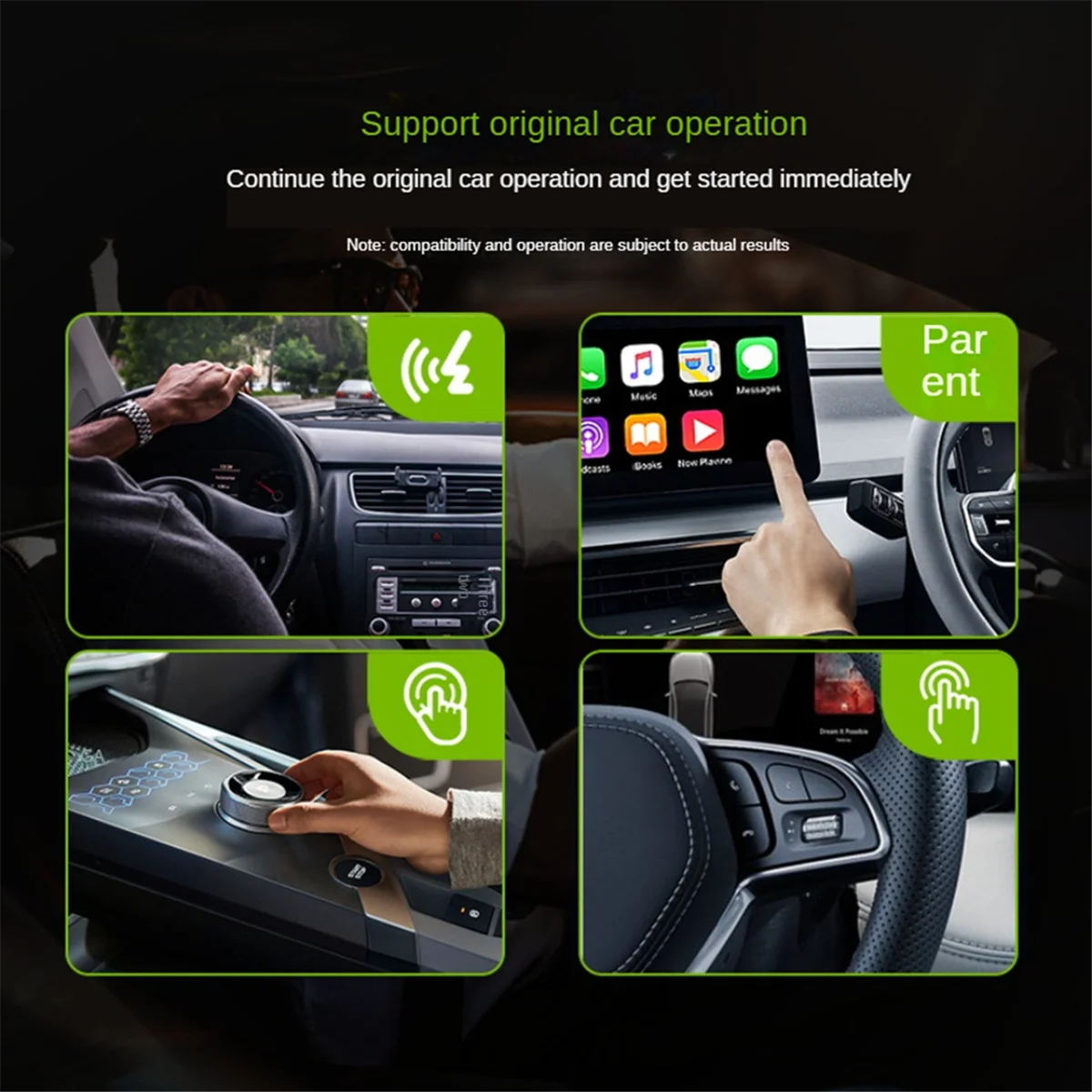Para Apple Carplay adaptador de coche con cable a inalámbrico inteligente Aibox Box adaptador multifunción de interconexión de coche, púrpura, C
