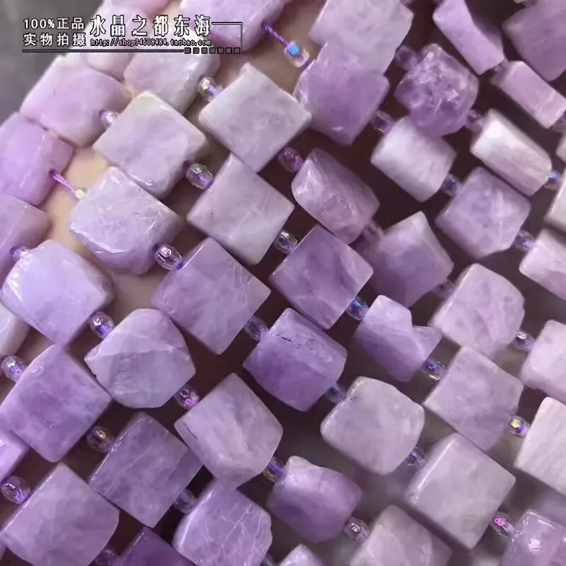 

KUNZITE PURPLE faceted square 12mm for DIY jewelry 38cm making loose beads FPPJ wholesale beads nature