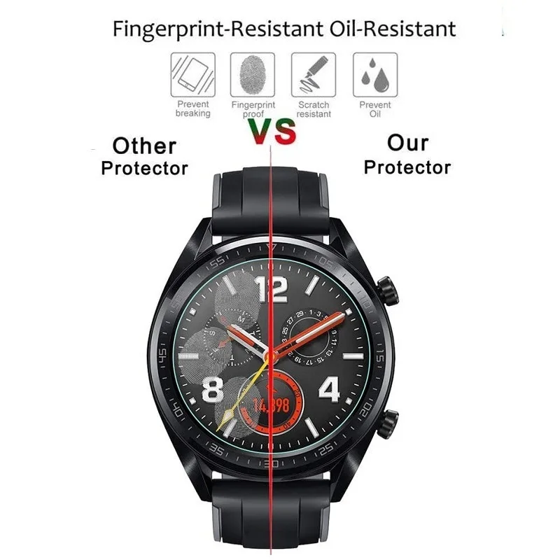 3PCS Smart Uhr Screen Protector für Huawei GT2 46MM Ehre Uhr Magie 2 46mm Gehärtetem Glas Anti-Scratch Schutz Film