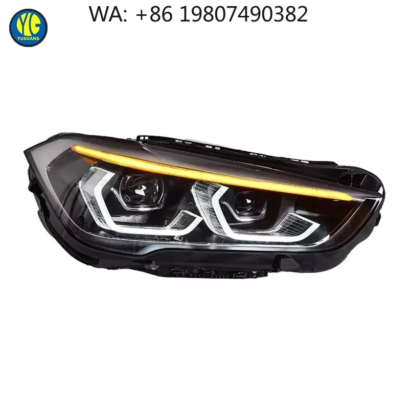 Dual Color Beam DRL LED Front Headlight Projector Assembly Auto Lighting Upgrade Car Tuning Parts