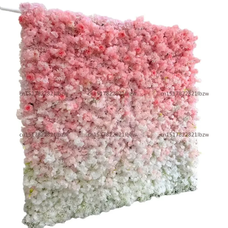 Simulated flower wall background wall, artificial fake flower wedding decoration, hotel set decoration, Internet celebrity
