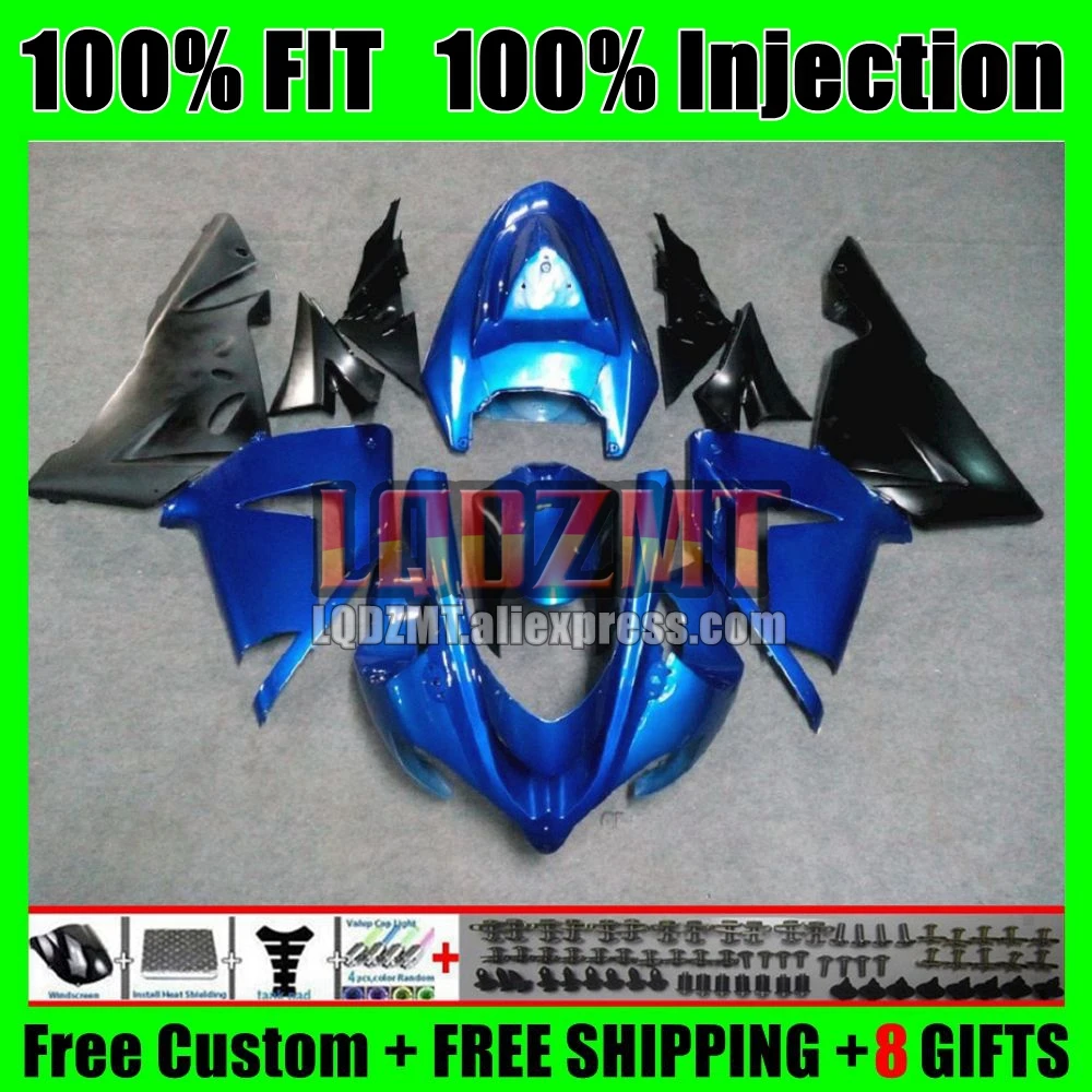 OEM Body For KAWASAKI NINJA ZX 1000 CC ZX-10R 2004 2005 58No.8 ZX 10 R Light Blue ZX1000CC 1000CC ZX 10R ZX10R 04 05 Fairing