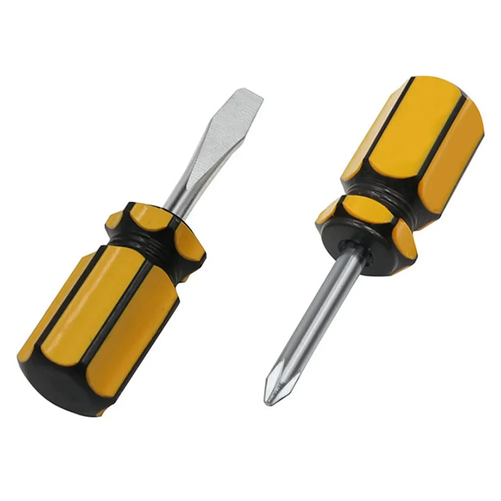 Useful Phillips/Slotted/Dual-purpose Without/with Magnetic Screwdriver Portable Mini Short Handle Hand Tool Fit Dismantle/Repair