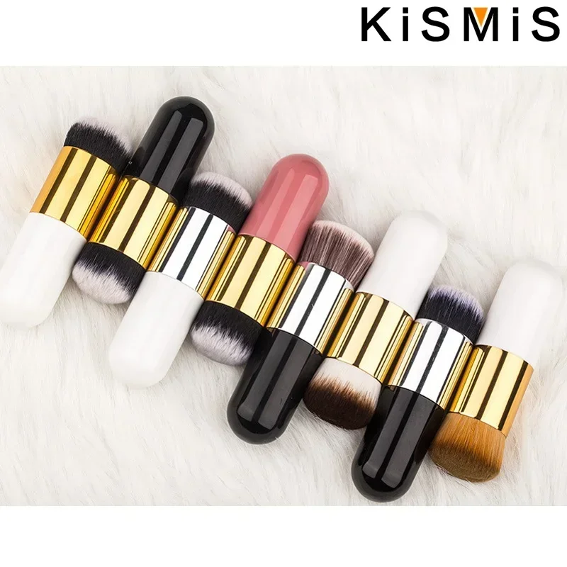 Profesjonalne płaskie pędzle do makijażu w kremie do konturowania policzków róż do nosa podkład sypki puder